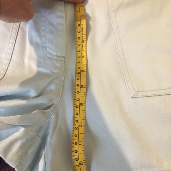 New Moda International Baby Blue High Waisted Shorts, Size 12 - Picture 6 of 10